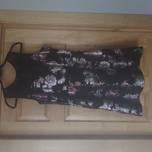 Maurice's black dress with floral detail